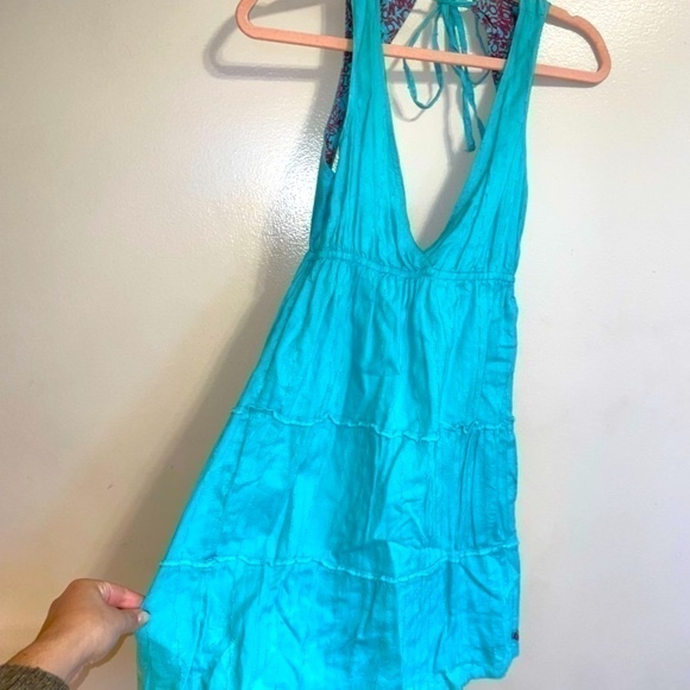 VOLCO blue flare mini dress - Picture 9 of 9